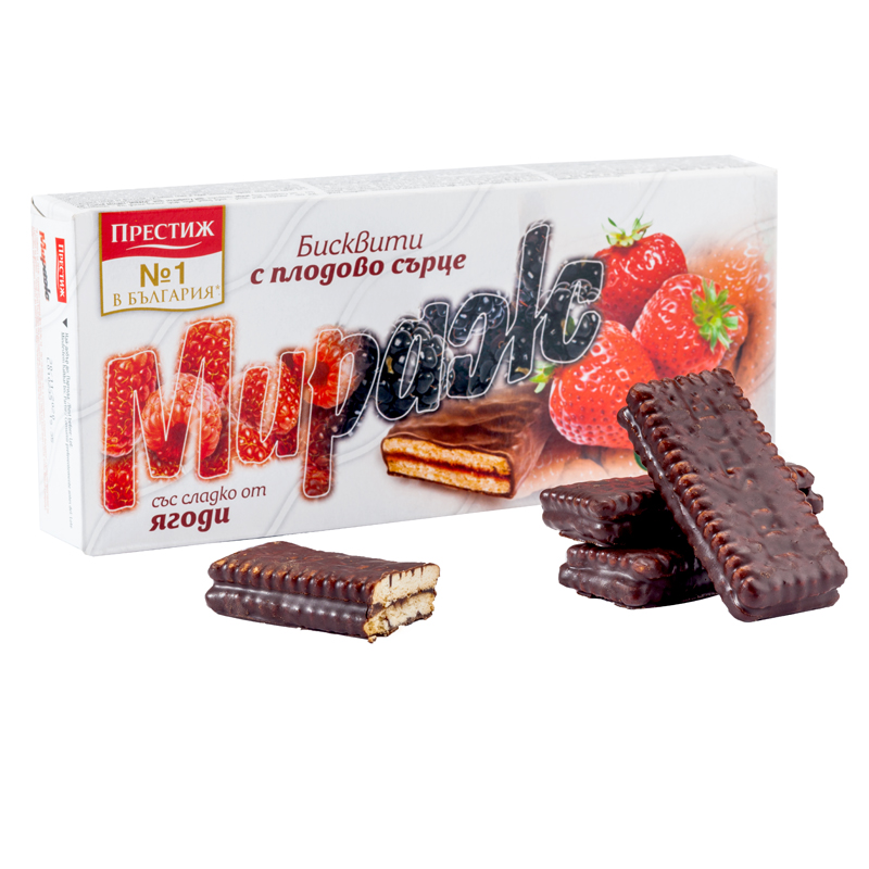 Mirage Coated Biscuits with Strawberry Jam