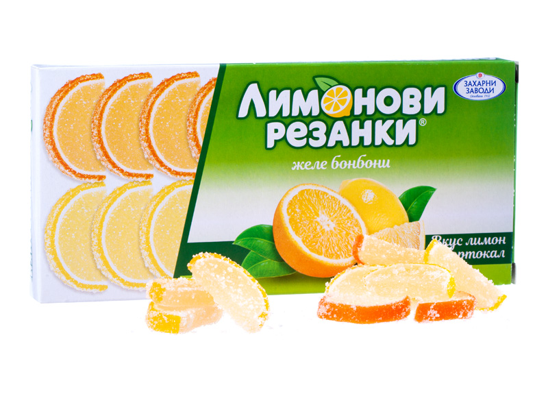 Jelly Slices Gelee Erzeugnis Orangen und Zitronen