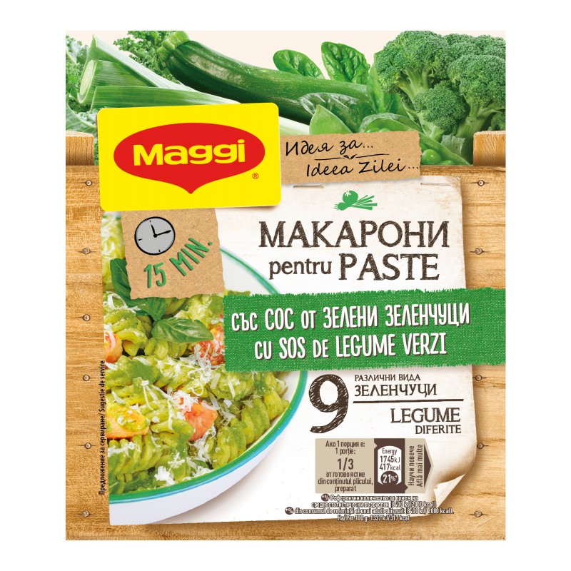 Maggi Idee für Pasta mit grünem Gemüse