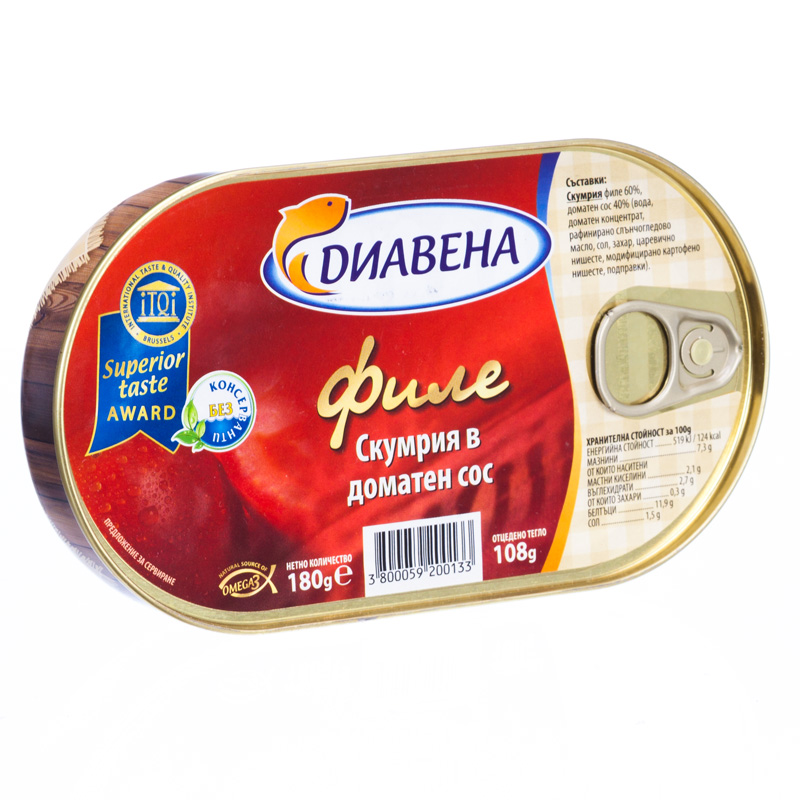 Diavena Mackerel Fillet in Tomato Sauce