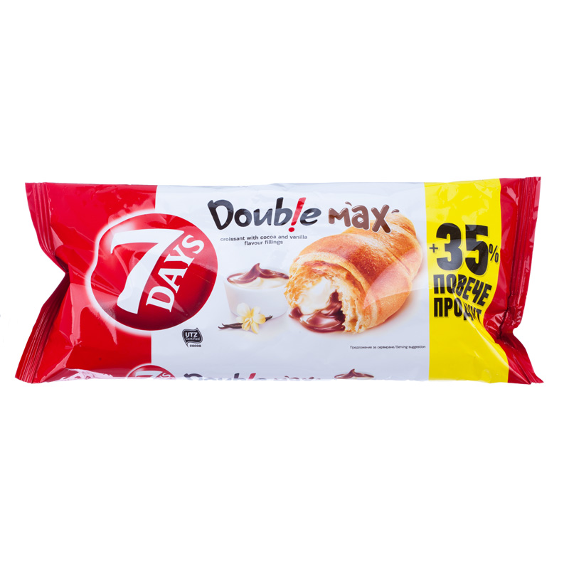7 Days Double Max Croissant mit Vanille und Kirsche
